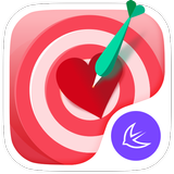 Valentine red heart theme-icoon