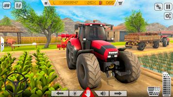 Modern Tractor Farming Game 3D Affiche