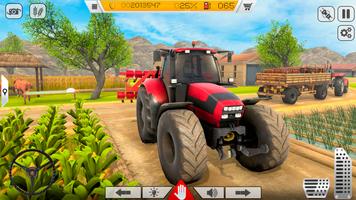 Modern Tractor Farming Game 3D poster