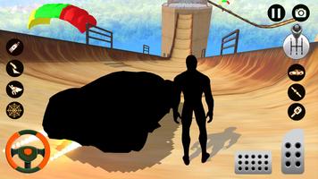 Superhero Car Stunt Game 3d Affiche