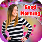 Good morning photo frame : Photo cut paste biểu tượng