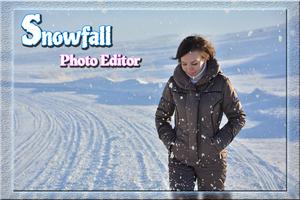 SnowFall Cut Paste Photo frame Affiche