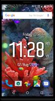 Underwater live wallpaper with digital clock imagem de tela 2