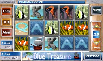 Blue Treasure Slots Affiche