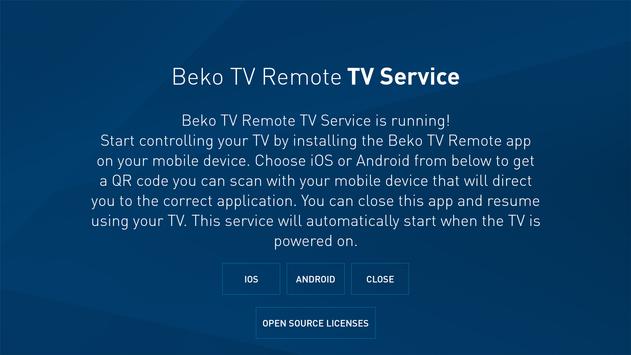 Beko TV Remote - TV Service poster