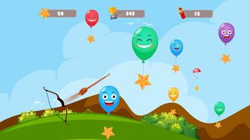 Игра лучник - воздушный шарик постер