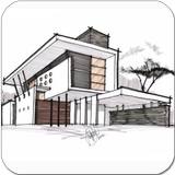 Architecture House Drawing icône
