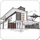 Architecture House Drawing ไอคอน