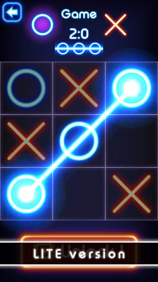 Tic Tac Toe Glow - Puzzle Game android iOS apk download for free