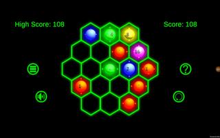 2048 Hexa Glow Super Free Puzzle Game Ekran Görüntüsü 1