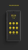 Black & Yellow - A Flatcon Ico الملصق