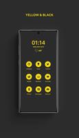 Black & Yellow - A Flatcon Ico Affiche