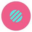 Pink & Teal - A Flatcon Icon P