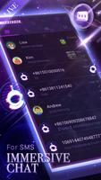 3D Galaxy SMS Messenger 2019 - Call app постер