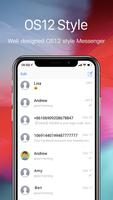 OS12 Messenger for SMS 2019 - Call app पोस्टर