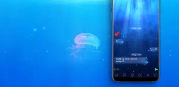 Messenger SMS - 3D Ocean Theme, Call app, Emojis