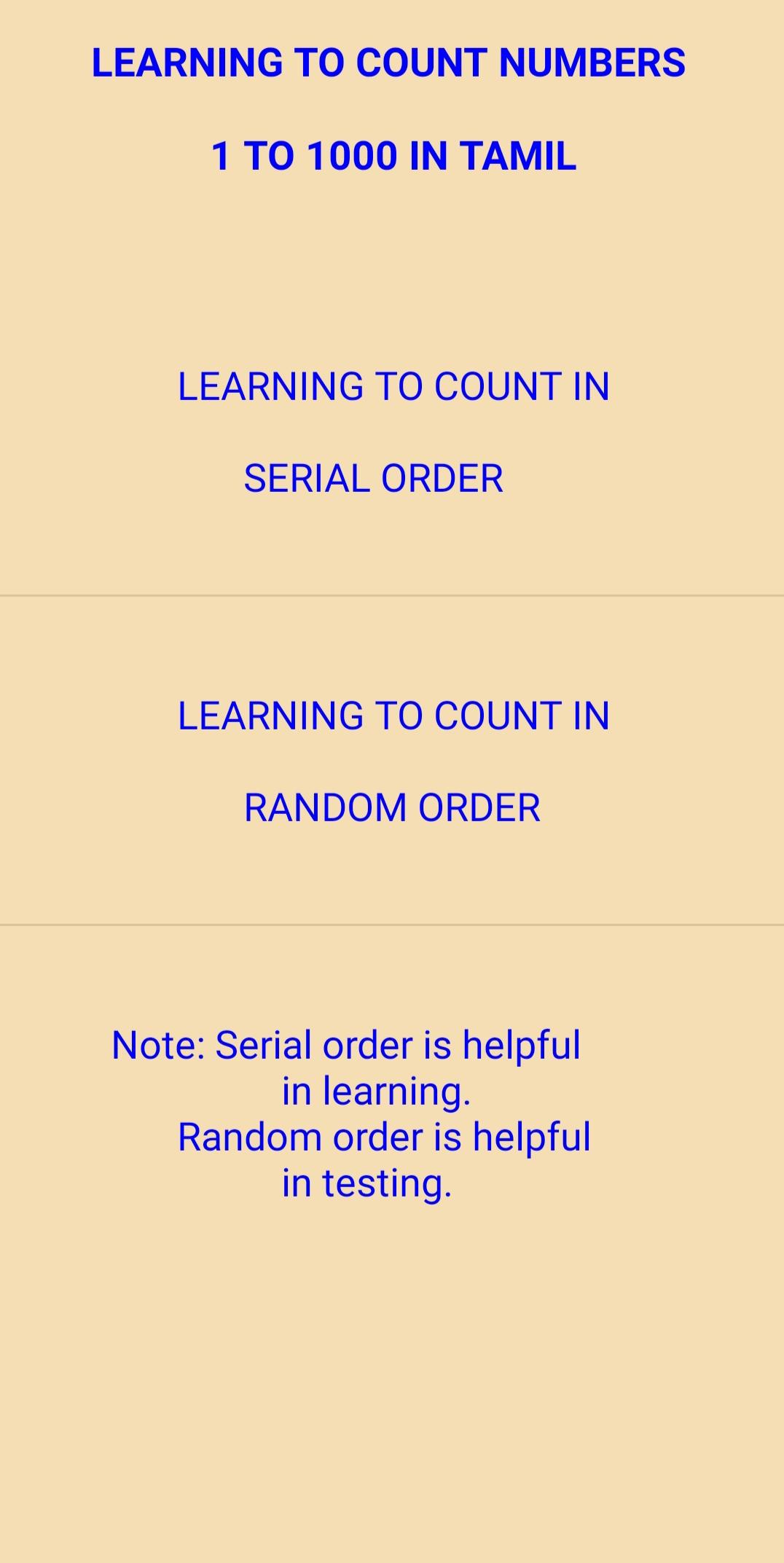 Counting 1 to 1000 in tamil latest version 1 0 for android
