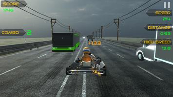 Trafik Go Kart Yarışı 3D Ekran Görüntüsü 2