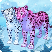 Snow Leopard Family Sim ไอคอน