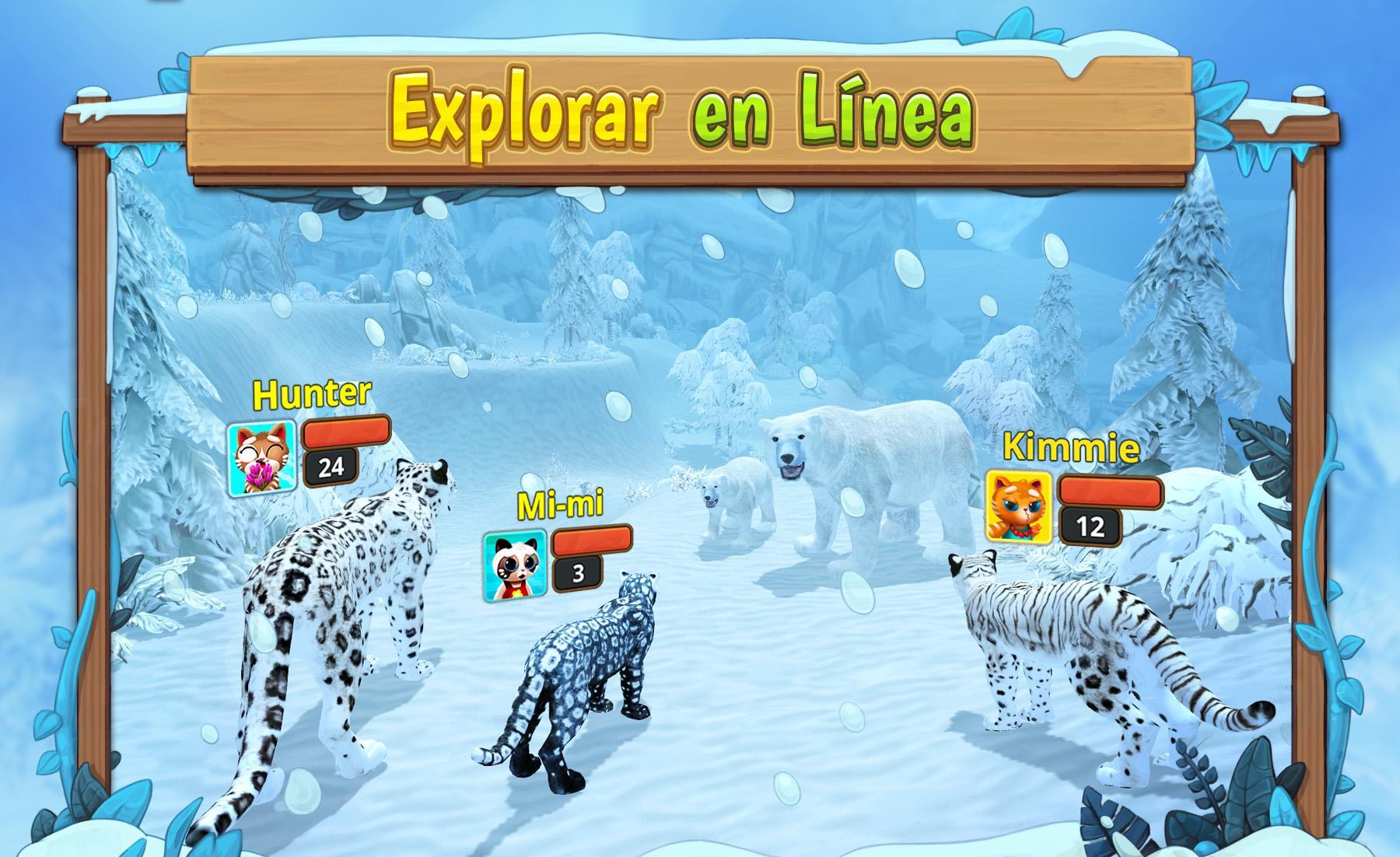 Snow Leopard Family Sim Animales En Línea For Android Apk - leopard 2 roblox