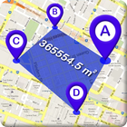 calculadora de área - mapas gps y medición de área icono