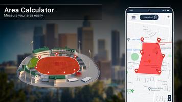 حاسبة المنطقة السريعة GPS Live الملصق