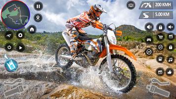 Bicicleta Suja Motocross Jogo Cartaz