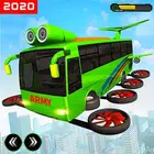 Flying Bus Army Robot Hero : Robot Games icon