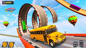 Real School Bus Mega Ramp Stunts Simulator Cartaz