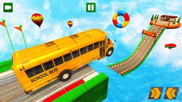 Real School Bus Mega Ramp Stunts Simulator imagem de tela 1