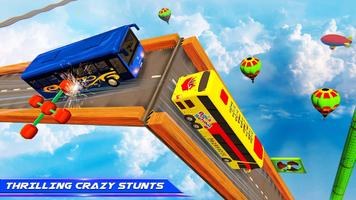 Real School Bus Mega Ramp Stunts Simulator imagem de tela 2