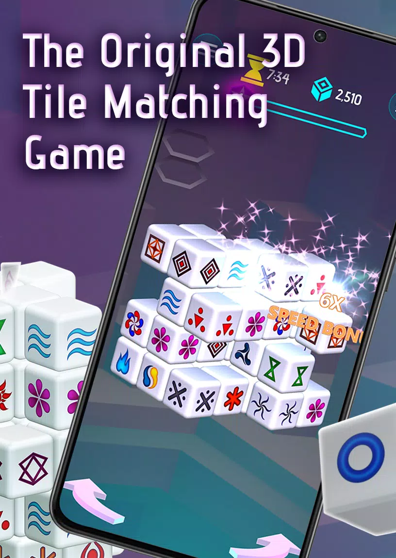 Mahjong 3D Matching Puzzle (Gameplay Android) 