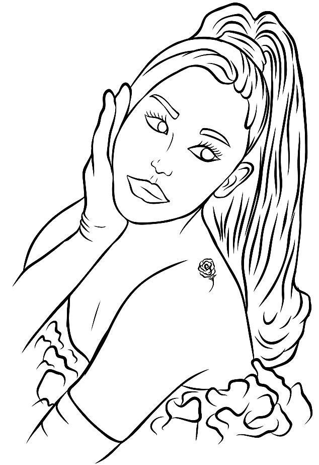 Ariana Grande Drawing Coloring Pages