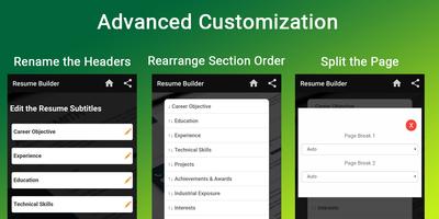برنامه‌نما Resume builder Free CV maker templates formats app عکس از صفحه