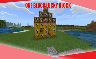 ONE BLOCK LUCKY for Minecraft Plakat