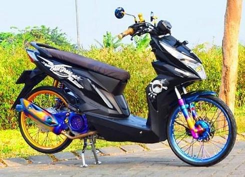 90 Foto modifikasi motor beat lowrider Paling Keren