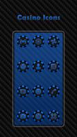 Casino - Blue Icons پوسٹر