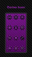 Casino - Purple Icons Plakat