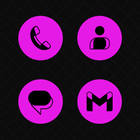 Black On Magenta Flat Icons icon