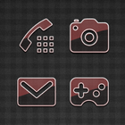 Glasstique Red Icons ícone