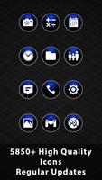 Glossy Blue Icon Pack Affiche
