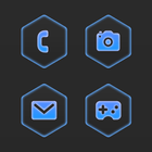 Icona Hexed Blue Icons