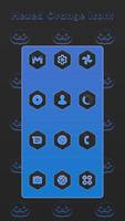 Poster Hexed Blue Icons