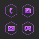 Hexed Purple Icons APK