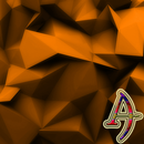 Polygons Orange Xperien Theme APK