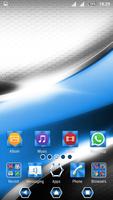 Metallic Steel Cyan XZ Theme постер