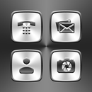 Shimmer Silver Metallic Icons APK