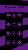 Purple On Black Icons Affiche