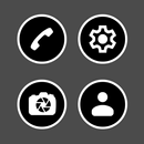 White On Black Icons APK