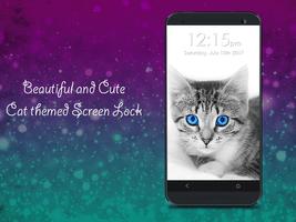 Kitty Cat Pattern Lock Screen poster